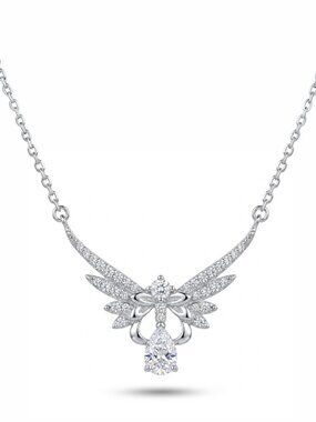 Guardian Angel Necklace,  925 Sterling Silver Charmed Aroma Angel Sprite Fairy